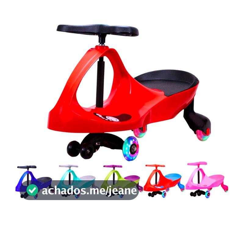 Carrinho Rolimã Zig Zag Car 360 Roda Led Infantil - Castela