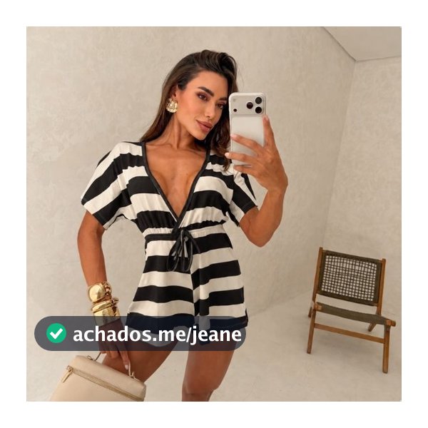 Macaquinho Feminino Listrado Viscolycra Premium Decote V Ajustável Moda Verão Tendência 2026 Confortável Casual