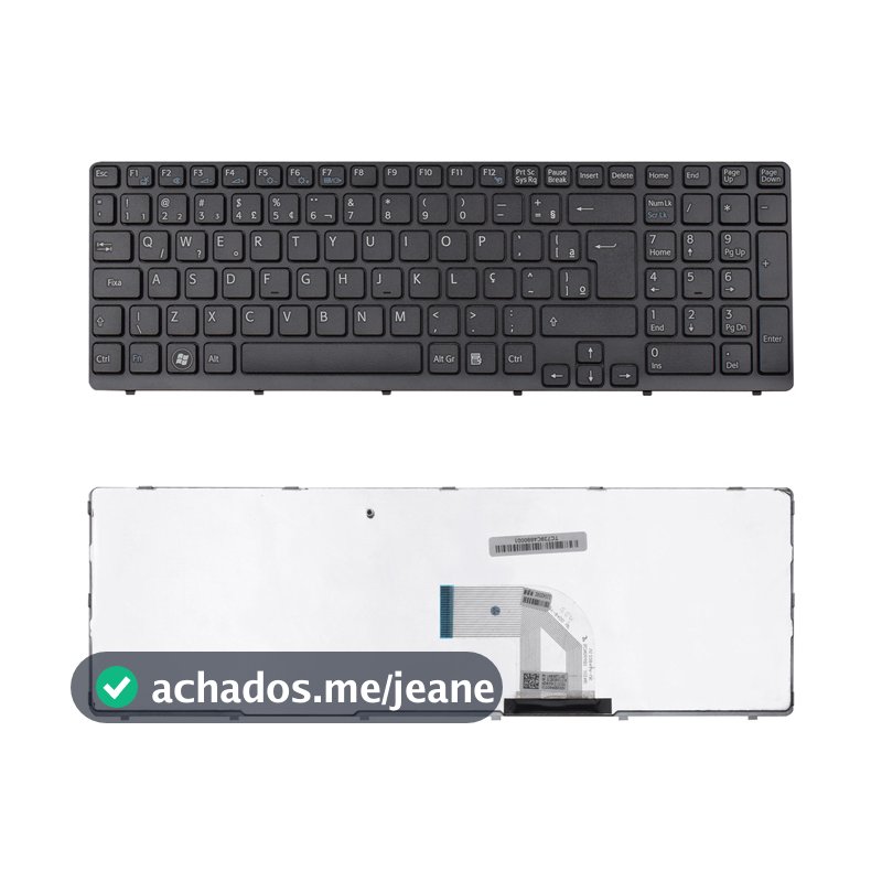 Teclado para Notebook compatível com Sony Vaio SVE151J11X ABNT2