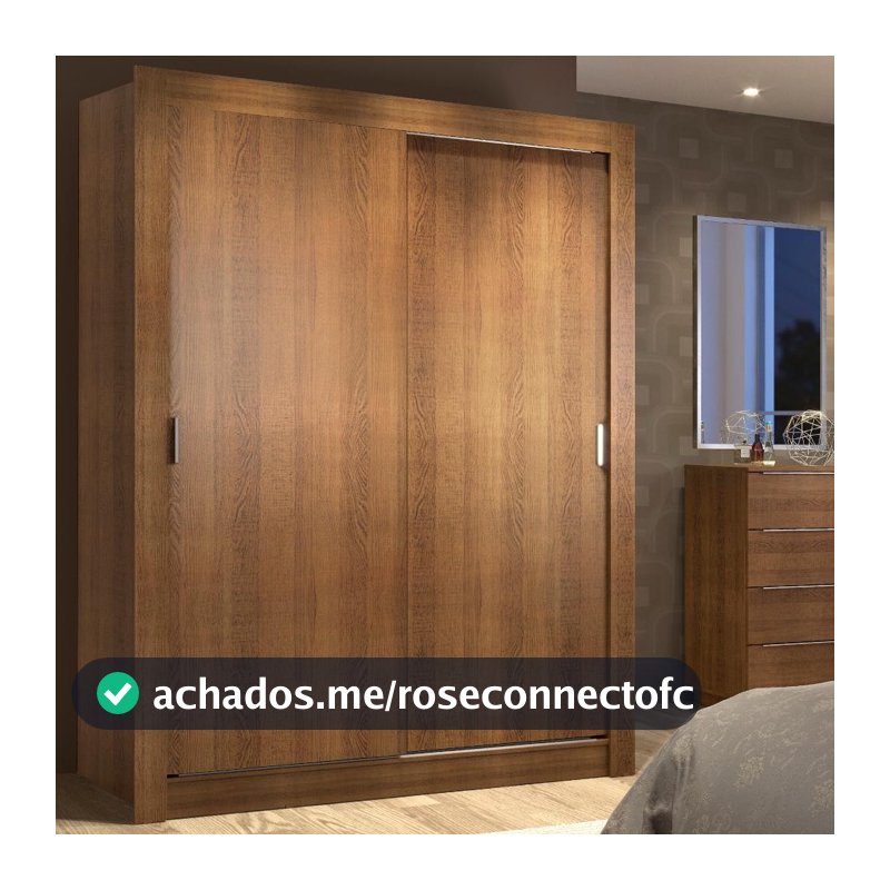 Guarda-Roupa Solteiro Madesa Denver 2 Portas de Correr R