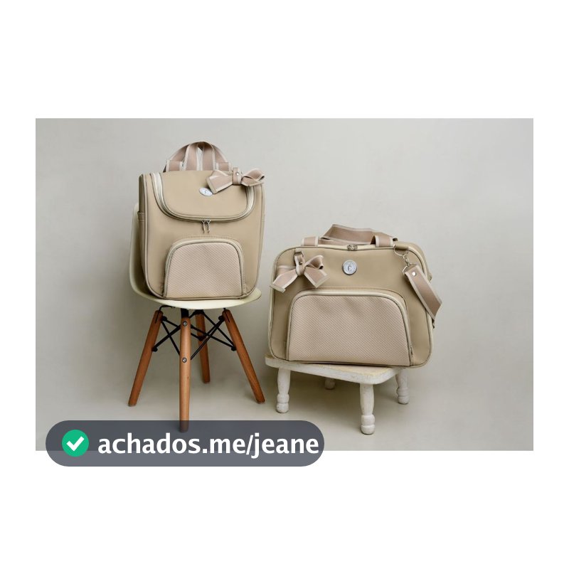 Kit Bolsa Maternidade 2 peças I Mochila Multifunção I Mamãe Bebê Luxo I Impermeável
