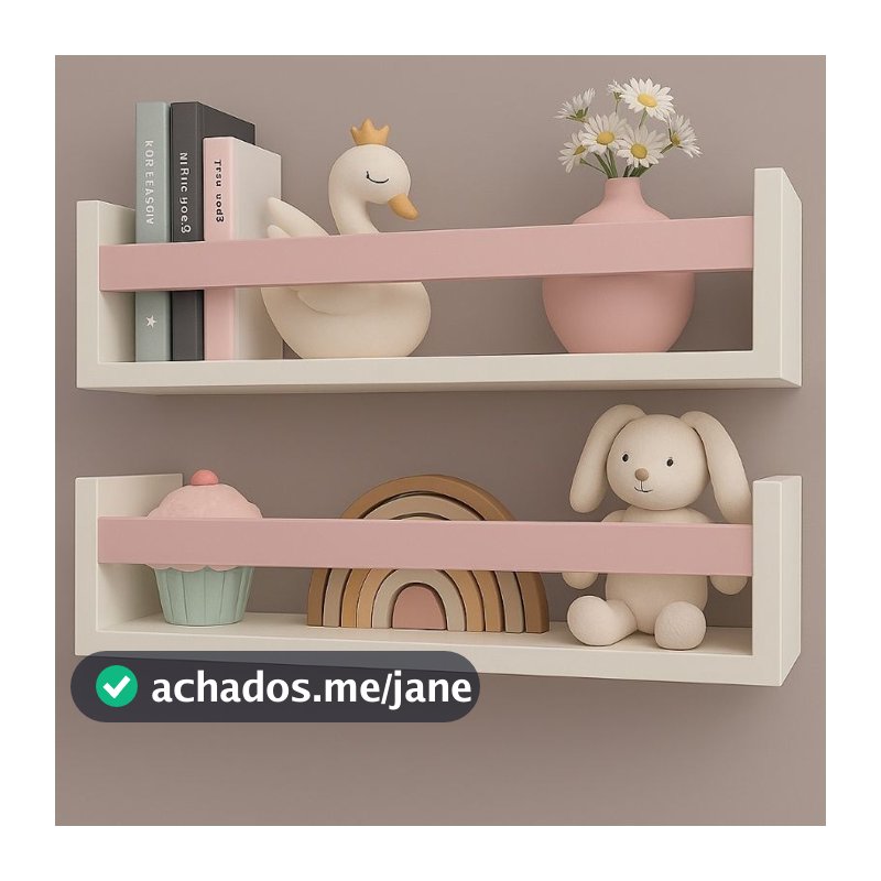 Prateleiras Para Livros Infantis 50cm Nicho Infantil Porta livros - Quarto infantil