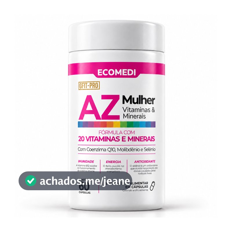 Multivitamínico Mulher Az Com Coenzima Q10 60 Cápsulas Ecomedi