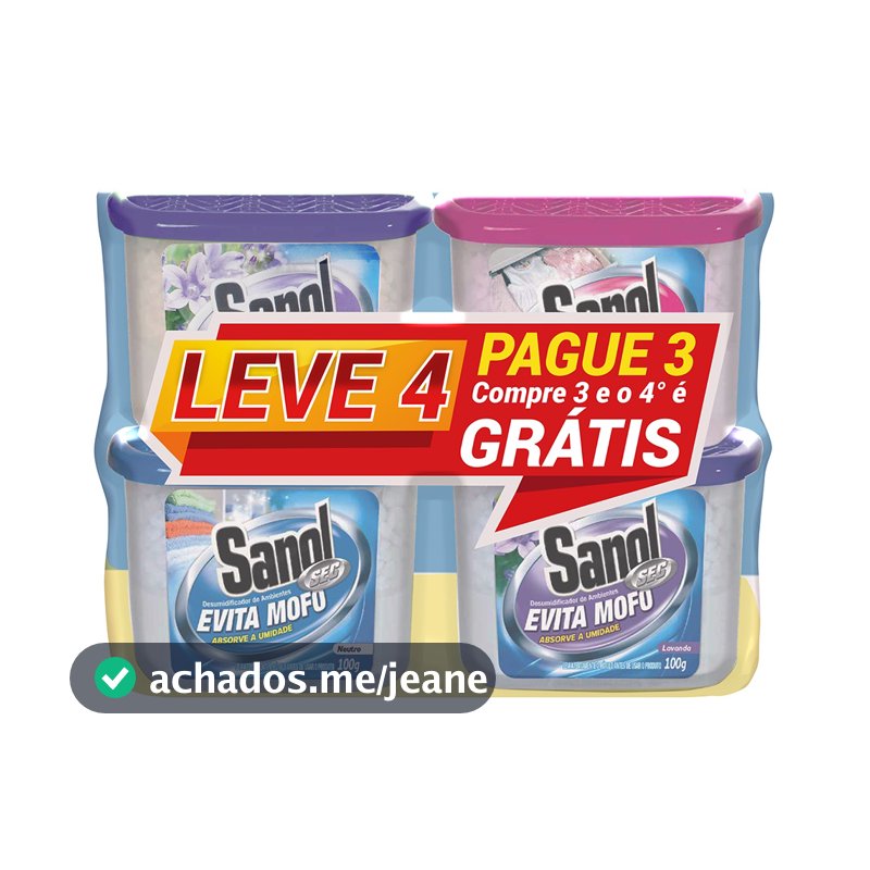 Kit Evita Mofo Sanol Sec Leve 4 Pague 3 - 4x100g