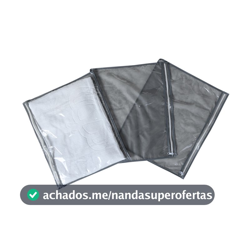 Saco Embalagem Organizador para Lençol Toalha Enxoval Roupas de Pvc e Tnt Armário Cômoda