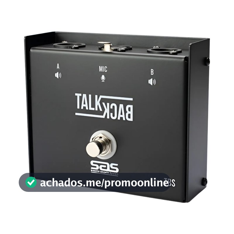 Pedal Talkback Tbs Sem Trava P/ Comunicação Da Banda In-ear Cor Preto