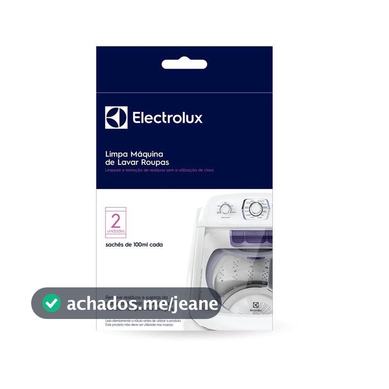 Limpa Máquina de Lavar Roupas Electrolux 200ml Remove Sujeiras e Residuos