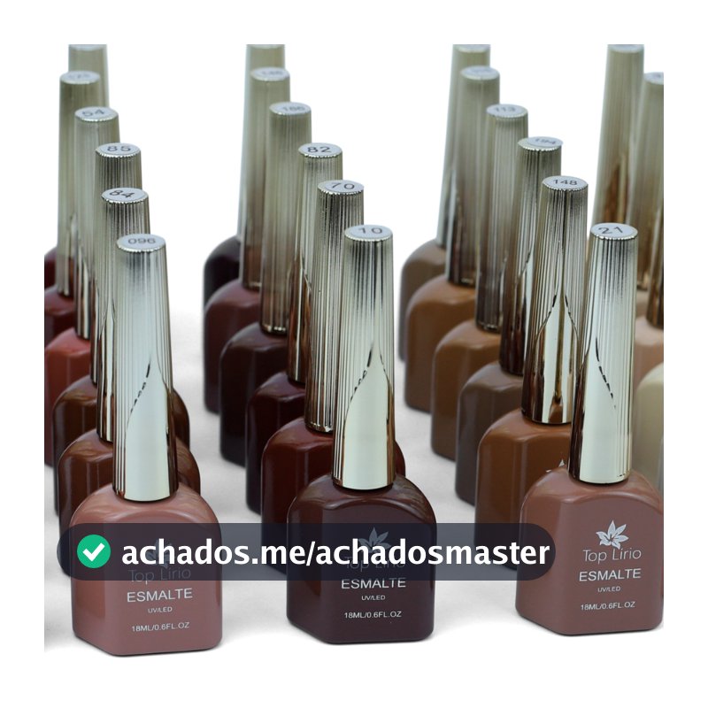 Esmalte em Gel 18ml Tons de Marrom Terroca e Nude Alta Pigmentação Escolha a Cor