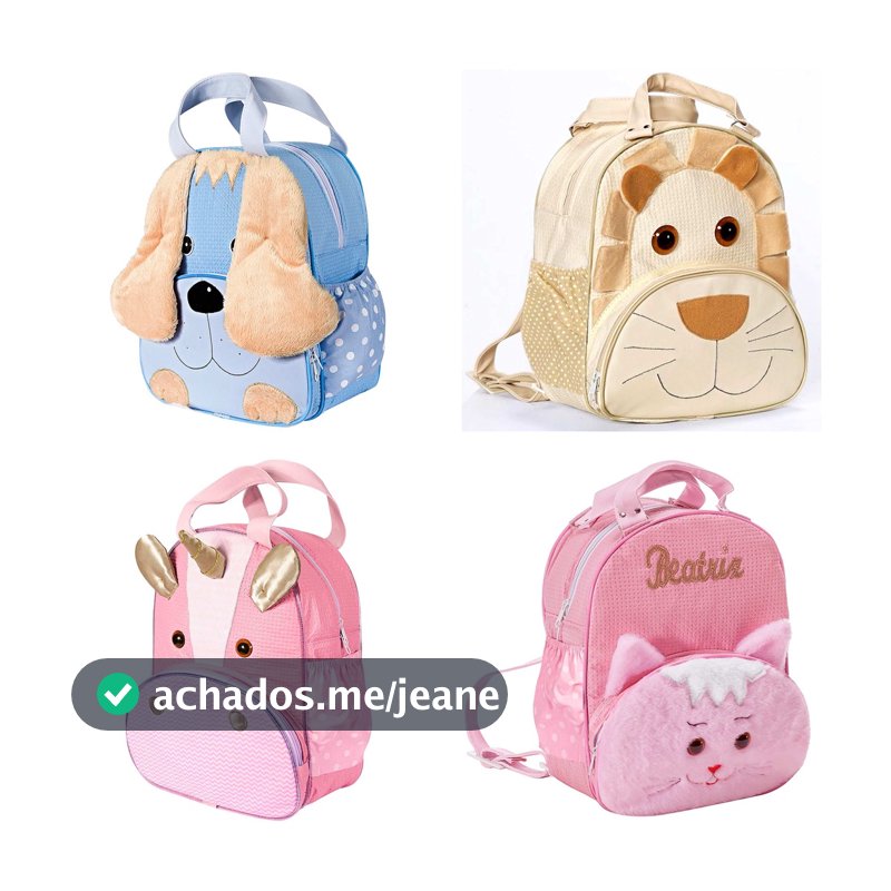 Mochila Bichinho Grande | Mochila Trançadinha | Mochila Personalizada
