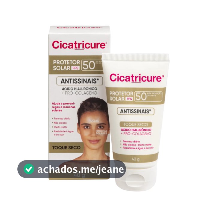 Protetor Solar Facial Cicatricure FPS 50 Antissinais 40g