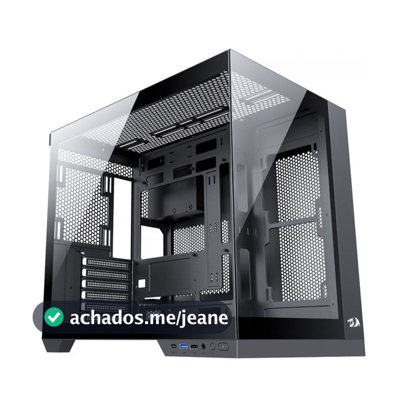 Gabinete Gamer Redragon Wideload Mid Tower Vidro ATX Cor Preto ou Branco