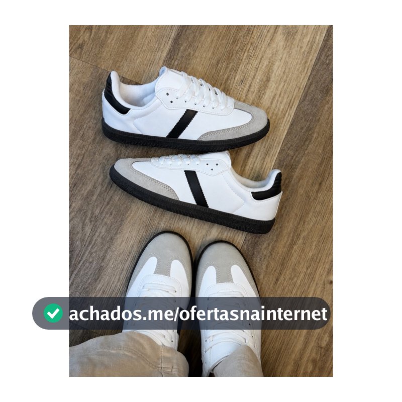 Tênis Casual Retrô Unissex Branco Preto Couro Confortável Branco preto