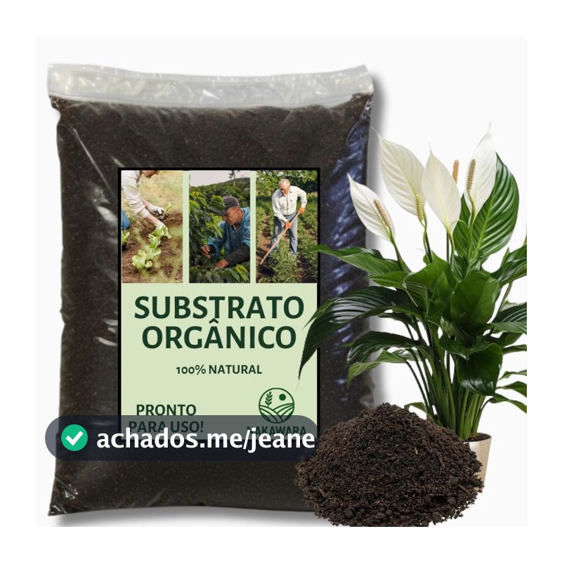 Terra Vegetal Adubada Para Lírio da Paz - Substrato Orgânico Premium Pronta Para Uso em Folhagens