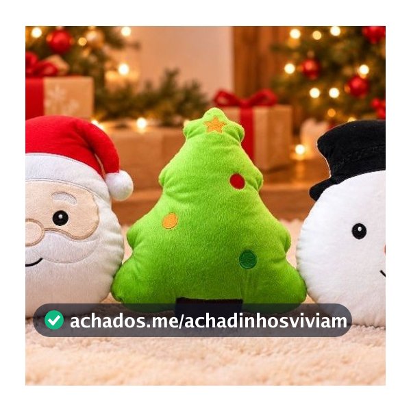 Almofadas Natalinas Decorativas Papai Noel Boneco de Neve Árvore de Natal Enfeite Decoração Natal