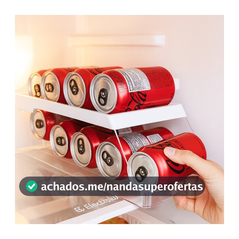Organizador de Geladeira Latas Armário Multiuso Geladeira 9 Latas