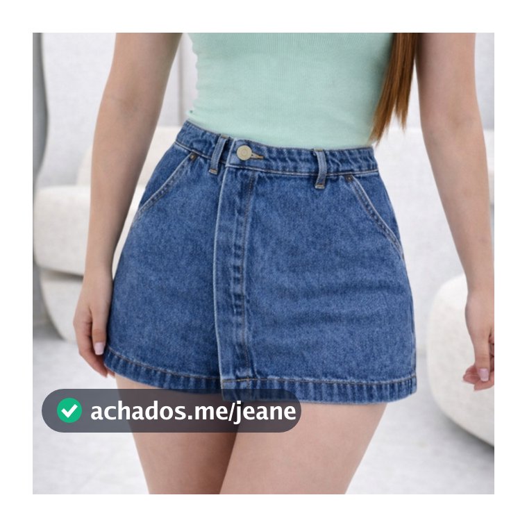 Short Saia Jeans Premium CINTURA ALTA Otima Modelagem Feminino