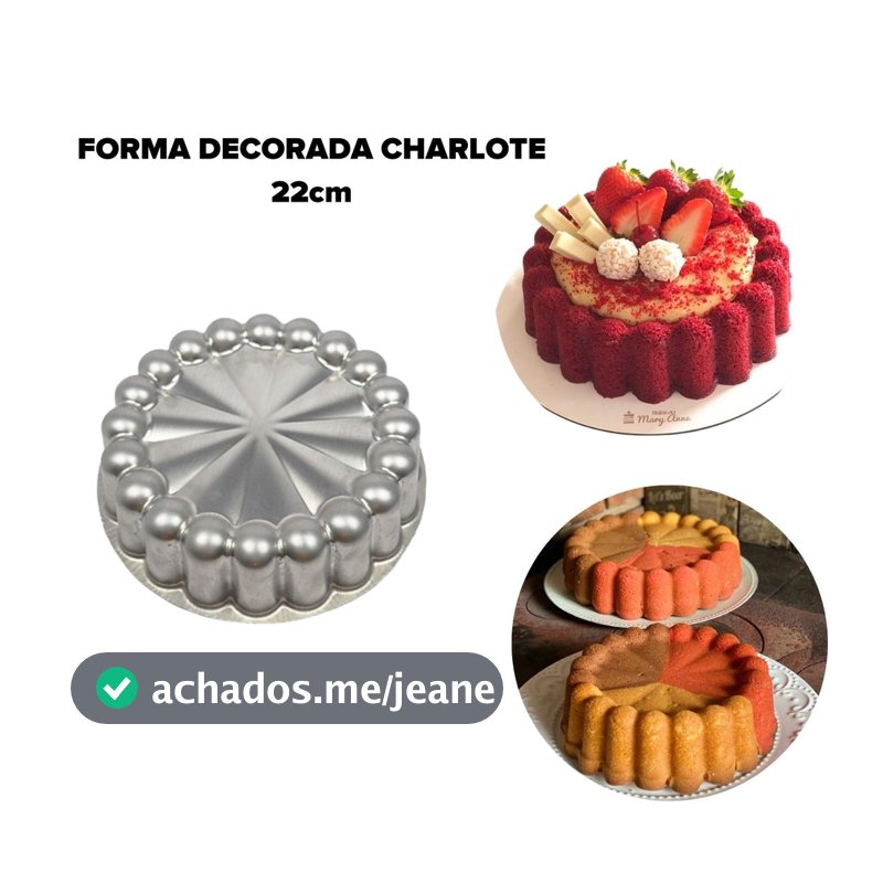 Forma Bolo Pudim Charlorte Decorada 22x6 cm Caparroz