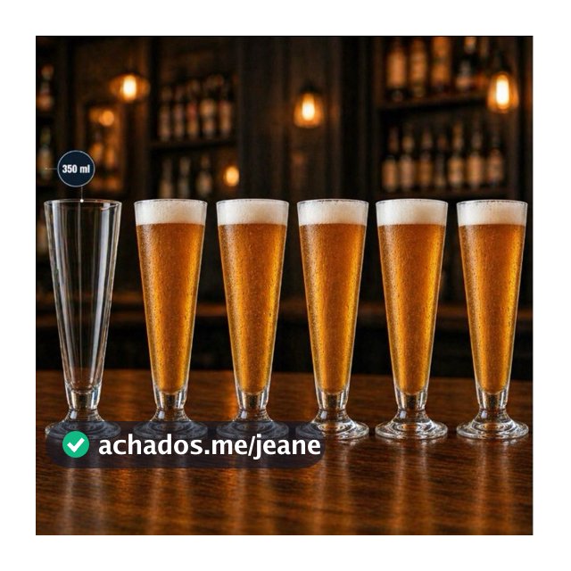 Jogo de Taças Tulipas de Chopp Cerveja 350 ml  6 Peças