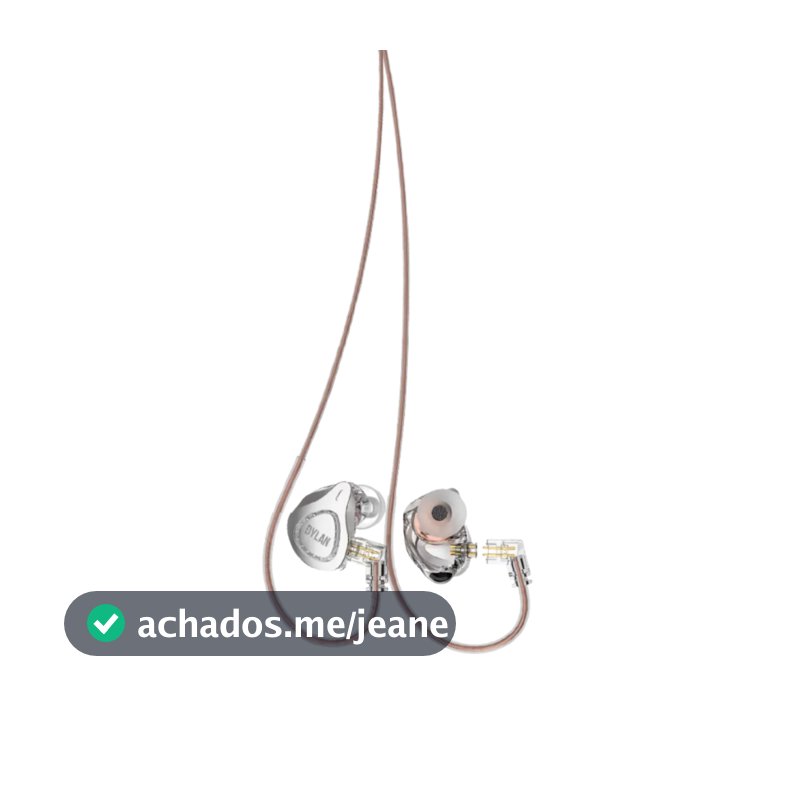 Fone De Ouvido Monitor De Palco In-Ear Dylan DE-515 Silver Double Dynamic Magnetic
