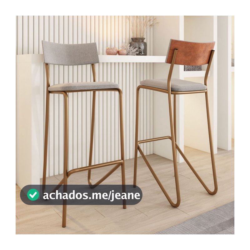 Kit 2 Banquetas Altas Cozinha Balcão 1747 Carraro Rose