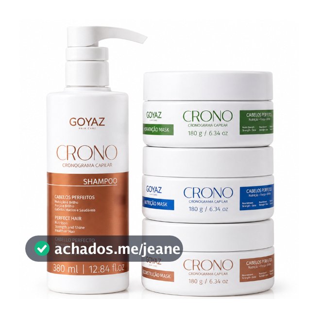 Shampoo + 3x Máscaras | Força, Brilho e Crescimento | Cronograma Completo | GOYAZ HAIR CARE