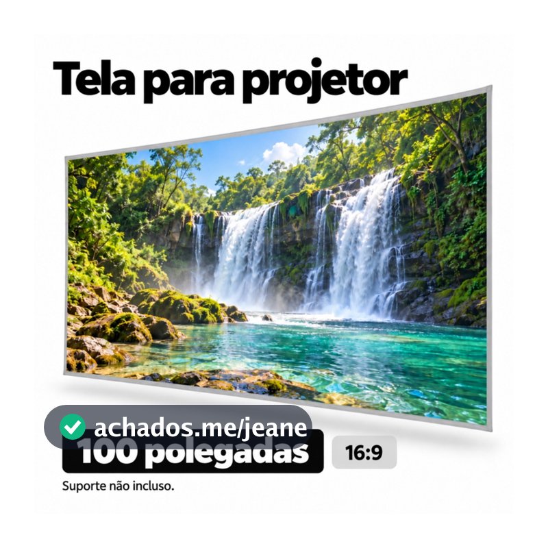Tela Para Projetor Portátil 100 Polegadas Dobrável Refletiva 4K Full HD Antirreflexo