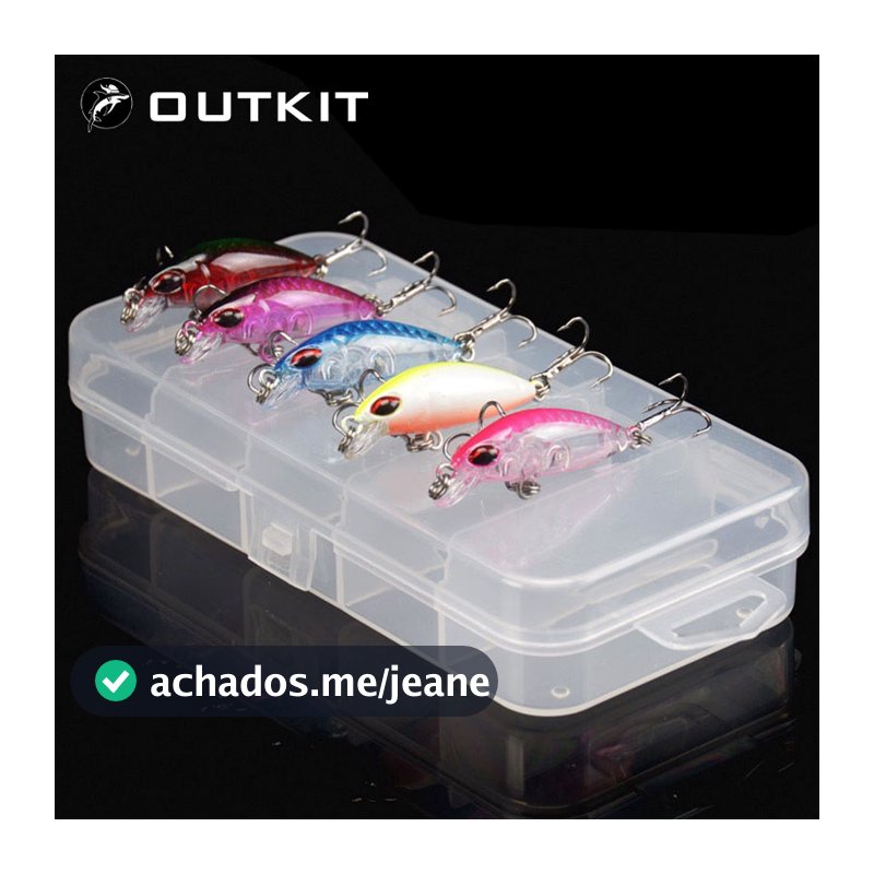 5 Pcs Mini Minnow 4 Centímetros 2.5g Isca De Pesca Set Kit Com Caixa Wobblers CrankBaits Iscas Sinking Da Carpa Enfrentar Artificial