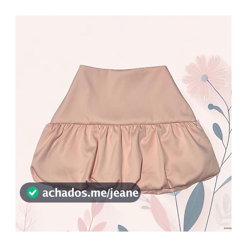 Saia Balonê Feminina tendencia verão alfaiataria moda