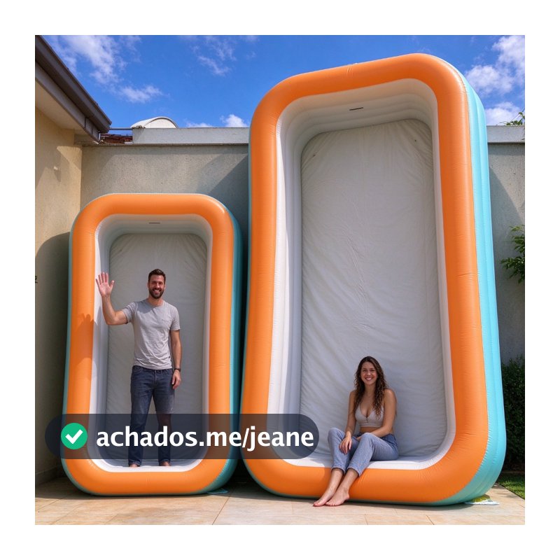 Grande capacidade! Piscina inflável azul de PVC, prática e dobrável, adequada para uso interno e externo.
