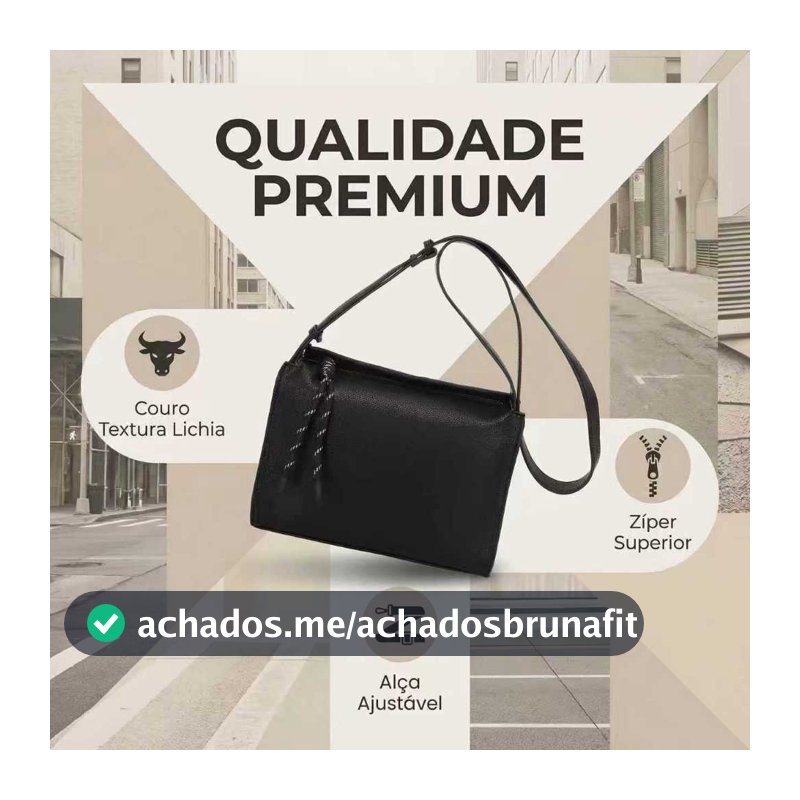 Bolsa Feminina Transversal L0060 Elegante Estruturada Pequena Média Alça Ajustável Casual Social