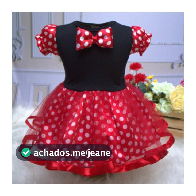 Vestido Minnei Aniversário /Mesversário  - Festa Fantasia -  Bebê veste de 1 mês a 5 aninhos
