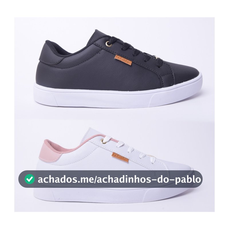 Kit 2 Pares Tênis Casual Feminino Basico Lançamento Moda