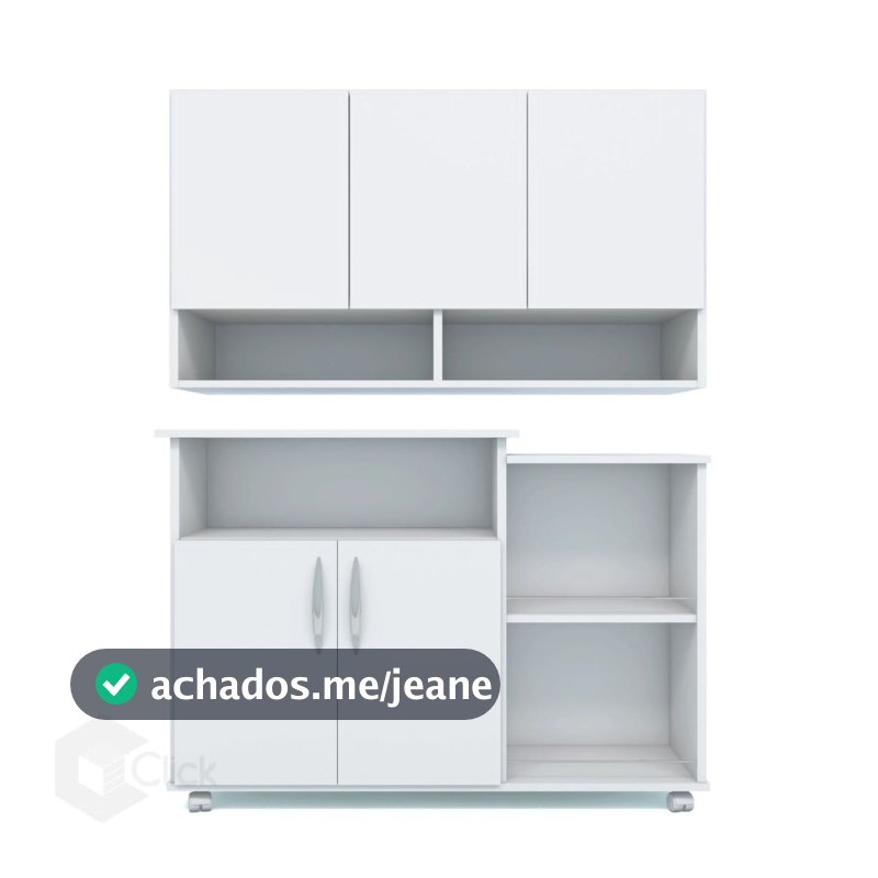 Kit Armario E Balcao Para Mircroondas Cozinha Completa JJF