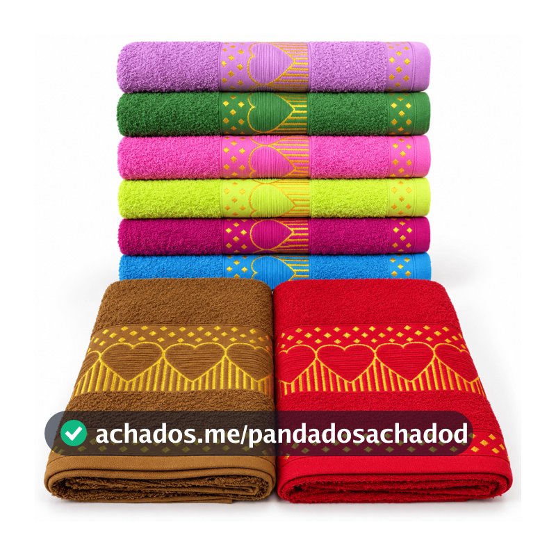 Toalha Jacquard Coração Banhão 75x1,50m 311g/m² Maciez Alta Absorção 100% Algodão  Premium