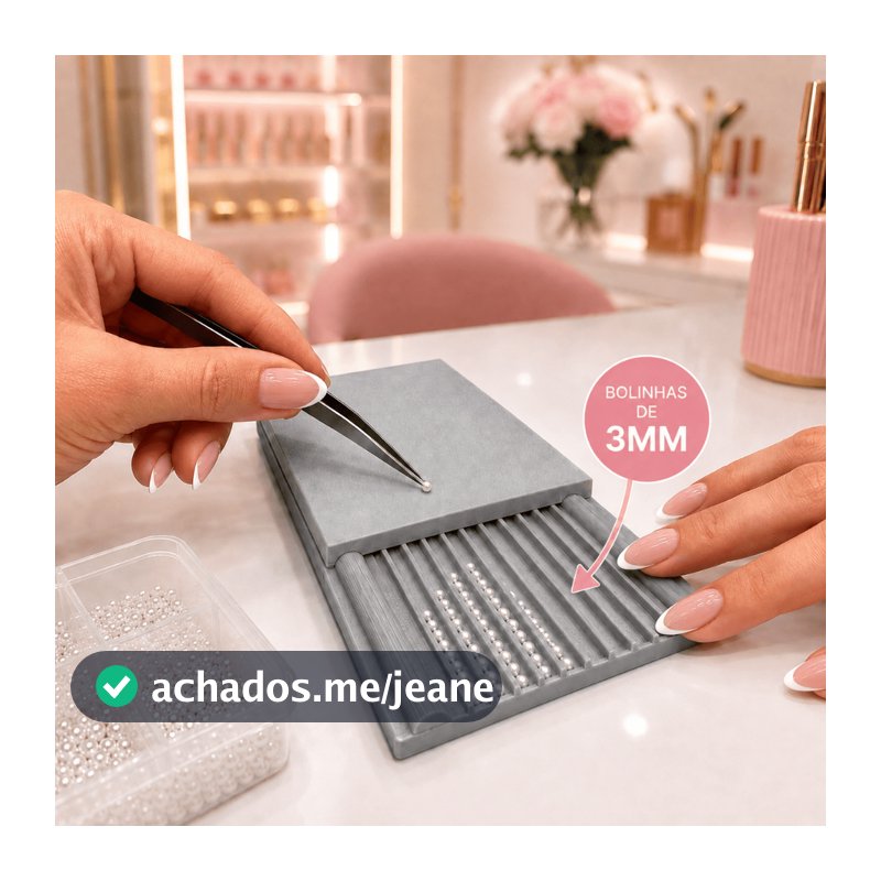 Placa Boleadora para Unhas de Gel | Formadora de Bolinhas 3mm e 2mm | Ferramenta para Nail Designer Gel Nails Boleador
