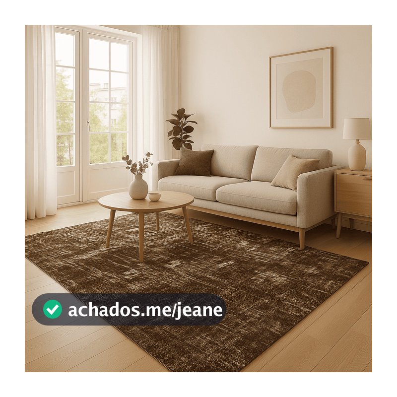 Tapete de Sala Marrom  Tapete Grande 3,00x2,00m, Ideal para Quarto e Sala