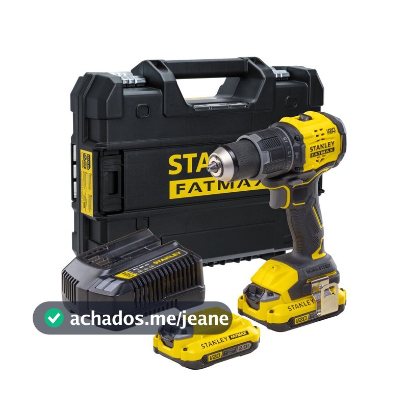 Parafusadeira e Furadeira STANLEY SBD716D2T Com 2 Baterias, Carregador e Maleta
