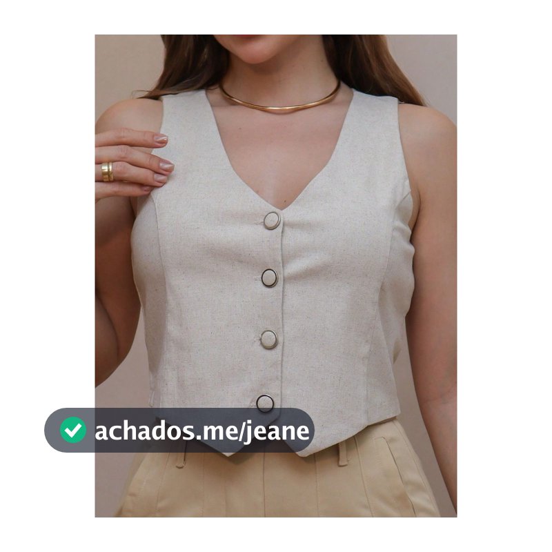 EMILI - Colete em Viscolinho Feminino com Estilo Atemporal -S935