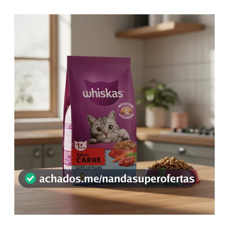 Ração para Gatos 10,1kg Castrados Whiskas Carne