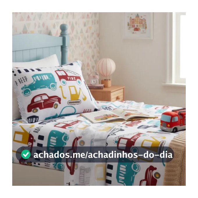 Jogo De Lençol Cama De Solteiro 2 Peças Estampado Infantil