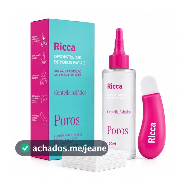 Desobstrutor de Poros Facial Pele Oleosa Acnéica Folhas de Algodão Ricca 40unidades