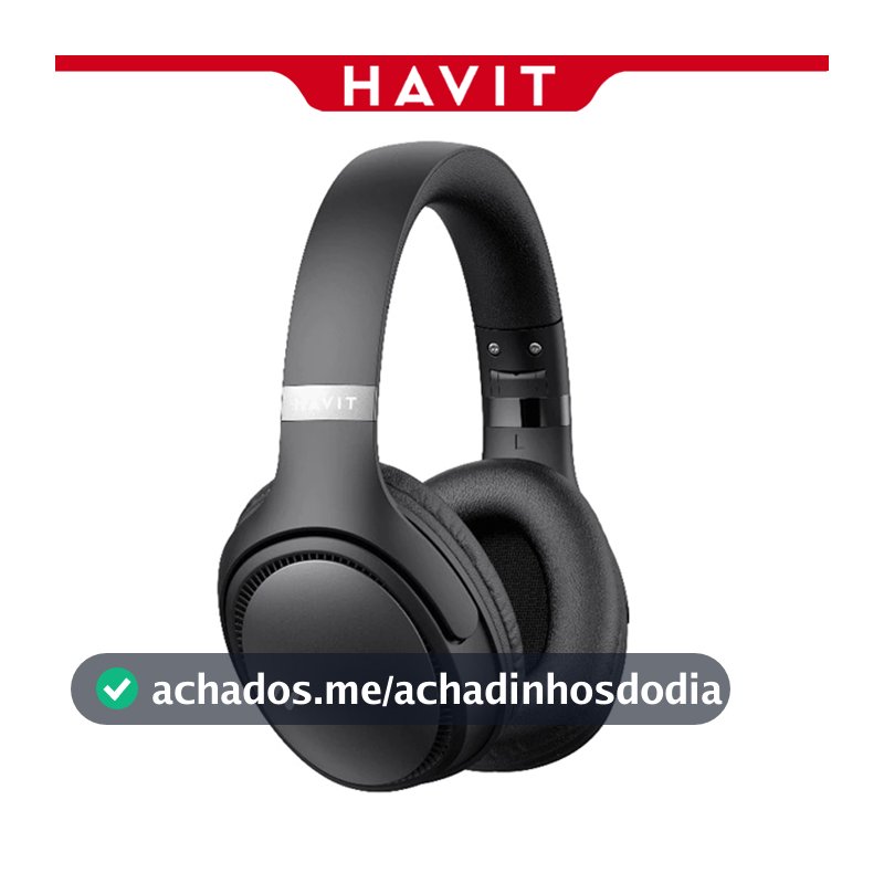 Fone De Ouvido Sem Fio HAVIT H630BT Headphone Gamer Bluetooth 5.3 Multiponto On-ear 3D 55h ENC