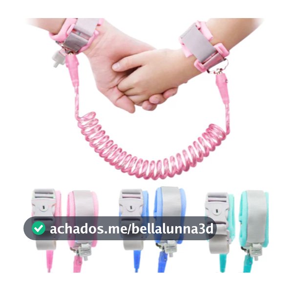 Pulseira Guia Para Criança Infantil Passeio Seguro Anti-Perda Segurança Até 10 Anos