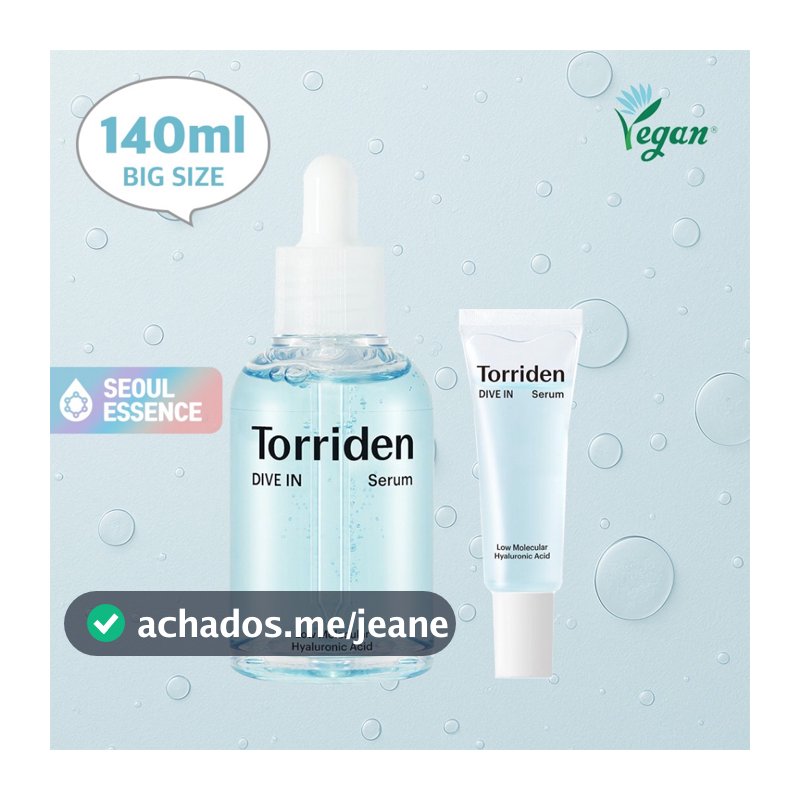TORRIDEN Dive In Soro De Ácido Hialurônico Molecular Baixo 140ml/100ml-Tamanho Super Grande
