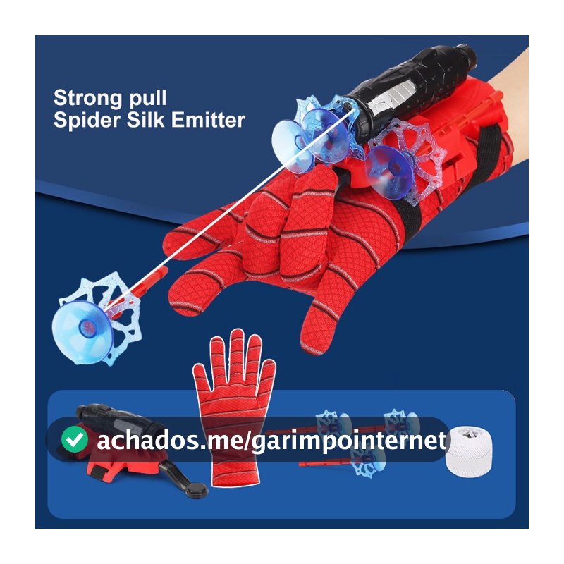 Luva Lançadora De Teia De Aranha , Brinquedo De Pulso Infantil Com Corda , Halloween