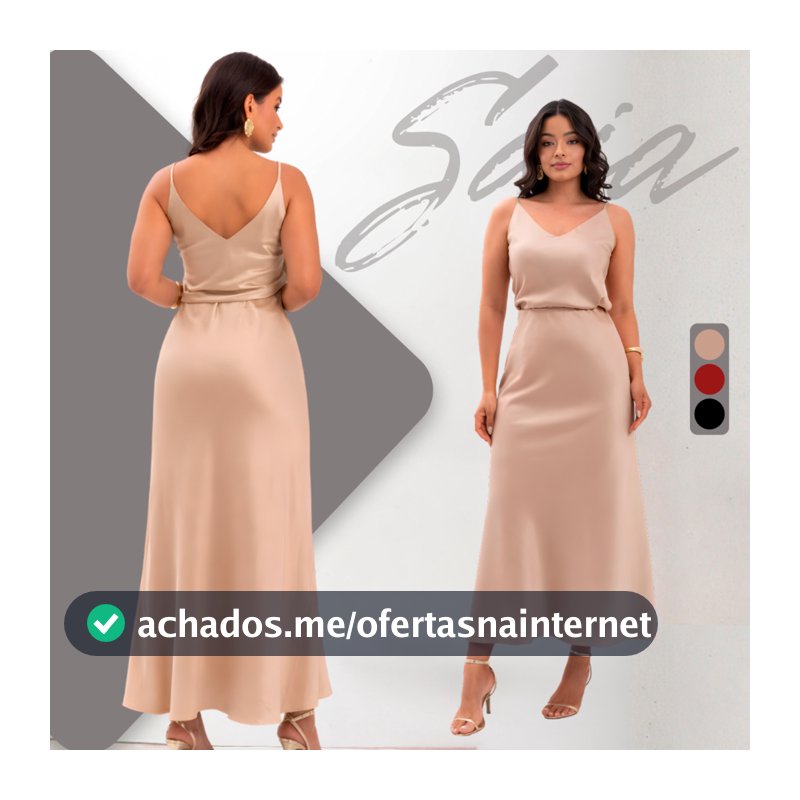 Saia Midi Feminina Cetim Lisa Elegante Casual Festa Bege Preta Vermelha P ao GG
