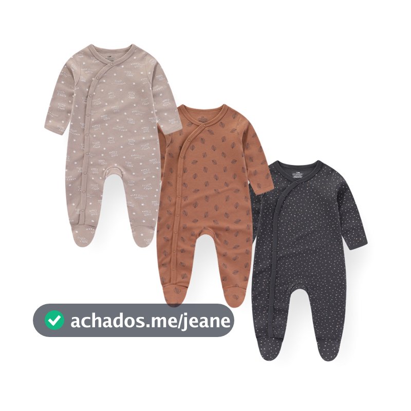 Kiddiezoom 3 Peças Outono Inverno Manga Comprida Bebê Menino Menina Macacão 100 % Algodão Roupas Para Recém-Nascidos