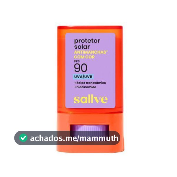 Protetor Solar Bastão Sallve Antimanchas com Cor Fps 90