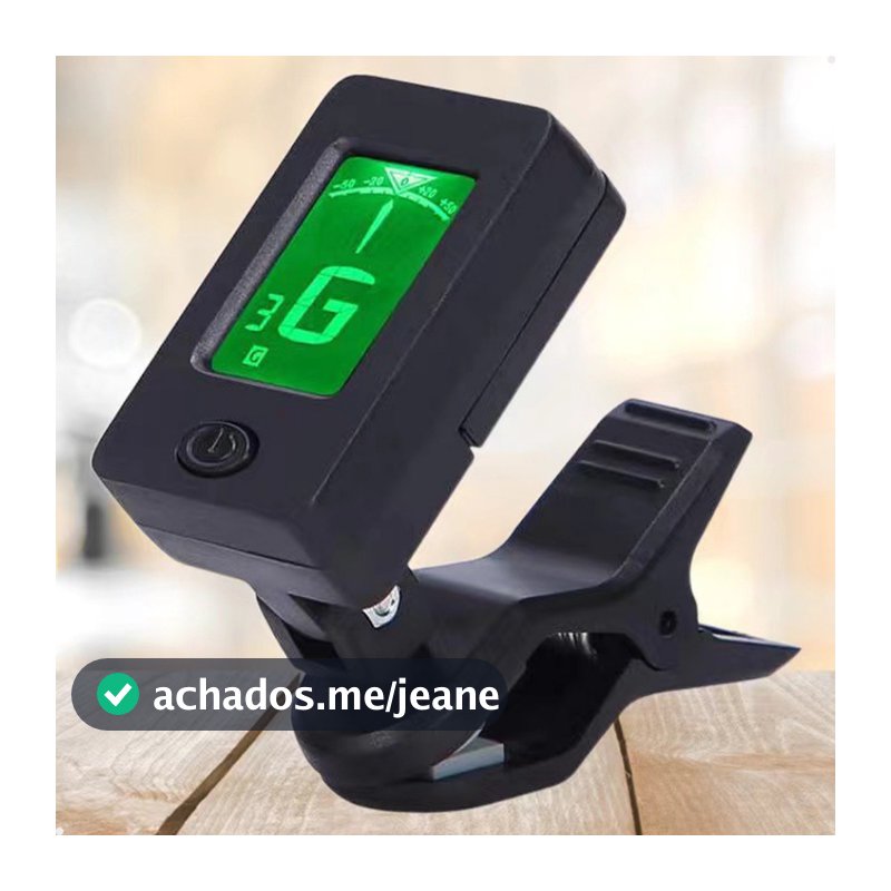 Afinador Digital Cromático Clip 360° para Violão Violino Guitarra Baixo Ukulele Cavaco