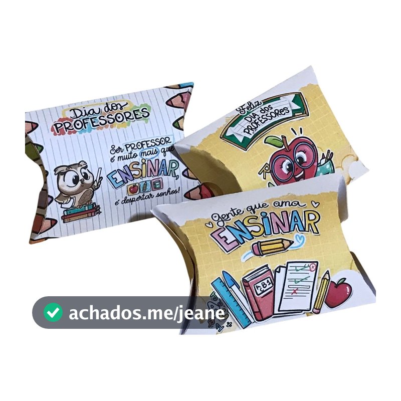 Kit 10 Caixinha Lembrancinha Dia Dos Professores Porta Bombom
